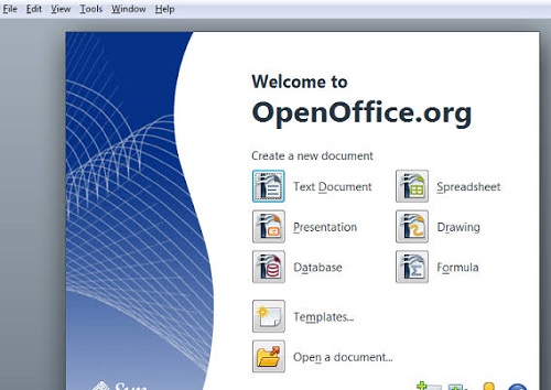 open office writer window