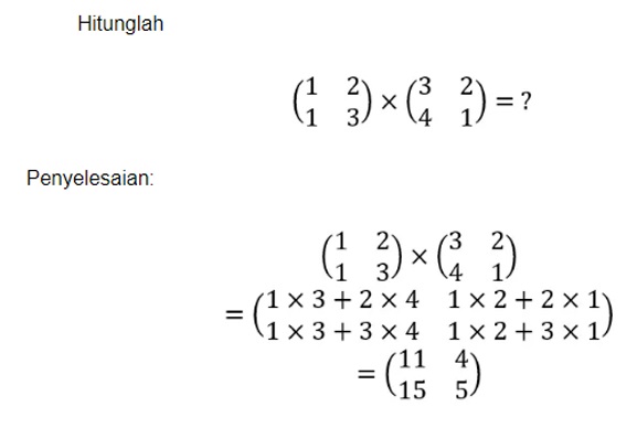 Perkalian Matriks Pengertian Rumus Dan Contoh Soal