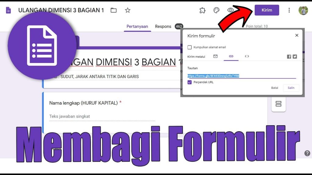 membagikan link google form