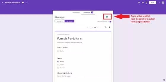 melihat hasil google form