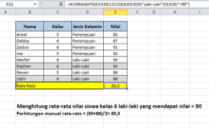 Menghitung Rata-rata dengan Banyak Kriteria