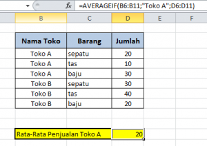 Menghitung Rata-rata dengan Kriteria Tertentu