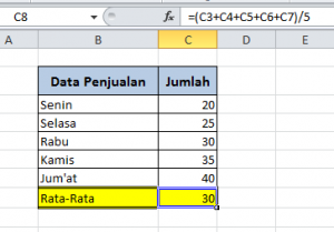 Menghitung Rata-rata dengan Cara Manual