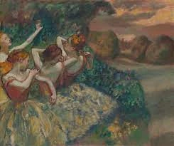 "Four Dancers" oleh Edgar Degas (Monoprint)