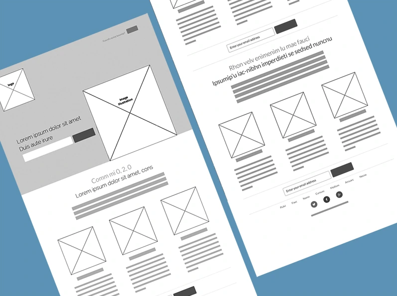 Low-fidelity wireframe