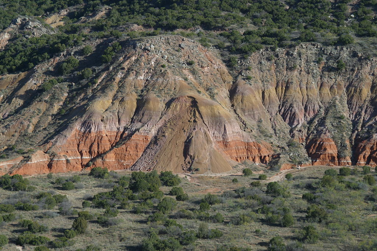 Mass Wasting di Palo Duro Canyon, Texas Barat (2000)